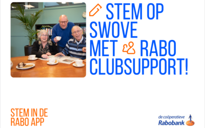 Stem op SWOVE bij Rabo ClubSupport en versterk onze vrijwilligers